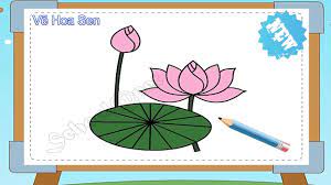 Dạy vẽ hoa Sen vừa dễ lại vừa đẹp - How to draw lotus flowers - Tutorial  drawing lotus - YouTube