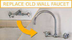 wall mounted faucet replace repair