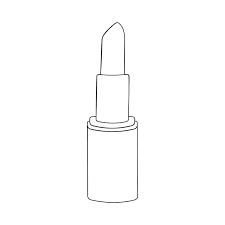 lipstick simple line drawing makeup and