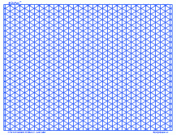 Isometric Grid Graph Paper 4 Inch Blue Full Page Land A4