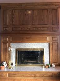oak fireplace paint