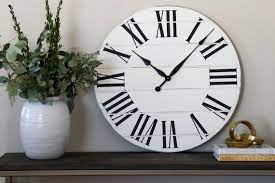 Distressed Wooden Clock Wall