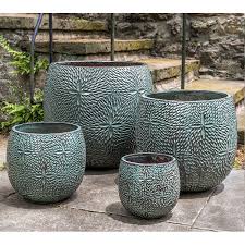 Outdoor Ceramic Planter Seafoam Green