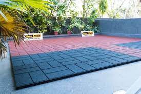 Red Rubber Paver Block Thickness From