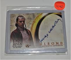 60% off invitations, holiday cards & more! Sold Price Topps Lord Of The Rings Fotr Hugo Weaving Signed Card Elrond Yup Invalid Date Est