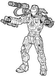 In movies, they meet for the first time in the movie captan america : Iron Man Superheroes Printable Coloring Pages