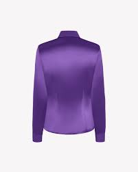 Serena Bute London Silk Fitted Shirt - Amethyst Purple for Womens Ladies