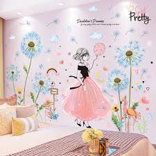 They are colorful and cute for your child's wall! Pretty Girl Wall Stickers Diy Blue Color Flowers Wall Decals For Kids Rooms Baby Bedroom Nursery Decoration Wall Stickers Aliexpress