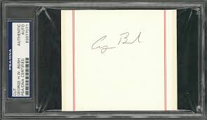 A tribute site to the 41st president of the united states of america. Lot Detail President George H W Bush Encapsulated Cut Signature Psa Dna Authentic