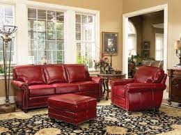 Red Leather Sofa Living Room