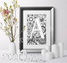 Alphabet Art Monogram Letter A Big