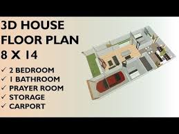 bedroom 3d house floor plan