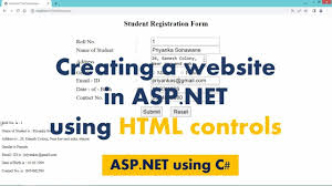using html controls asp net using c