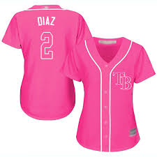 Majestic Replica Yandy Diaz Womens Pink Mlb Jersey 2