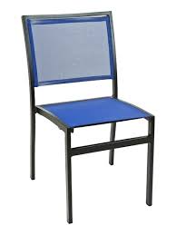 Outdoor Blue Mesh Weave Chairs With