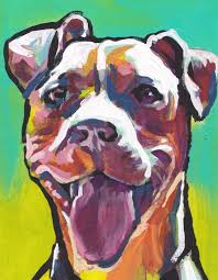 Pitbull Pit Bull Art Print Of Pop Dog
