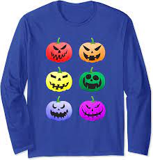 Amazon.com: LGBT Pride Jack O Lantern Scary Pumpkin Faces Halloween Gay  Long Sleeve T-Shirt : Clothing, Shoes & Jewelry