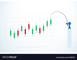 Businessman And Candlestick Chart Stock