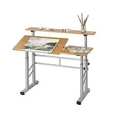 Other desks have collapsible table tops, allowing you to adjust the surface space if your project gets messy with papers and stationery. Artists Desk