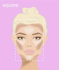 Take highlight and highlight in the center of the forehead, the bridge of nose and the chin. How To Contour For Round Oval Square Or Heart Shaped Face