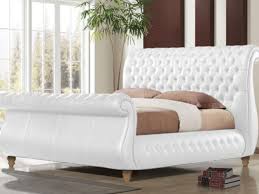 super kingsize real leather bed frame