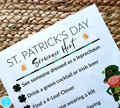 Of course, those gold coins are chocolate the kids can devour as a reward. St Patrick S Day Scavenger Hunt For Adults Great For Bar Outings