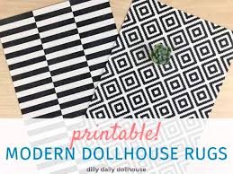 modern dollhouse rugs printables