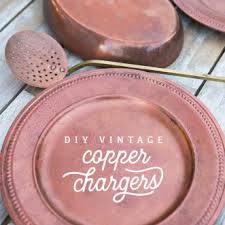 diy vine copper charger plates