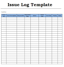 Issue Log Template Logtemplates Templates Sample Resume Resume