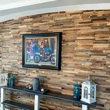 3d Reclaimed Pine Stacked Wood Wall