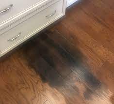 black stains from hardwood floors