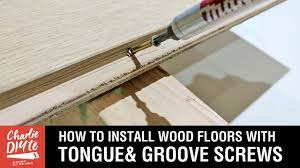 how to install wood floors with tongue