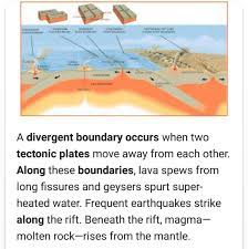 divergent plate boundary brainly