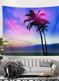Palm Tree Printed Wall Hanging Tapestry