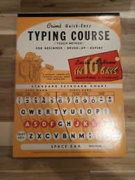 Details About Vintage Crims Typing Course Touch Method 1973 Keyboard Chart Workbook