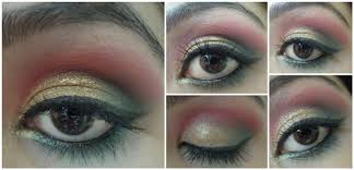 red ethnic eye makeup tutorial