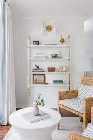 White Marble And Brass Shelving Unit