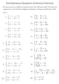 Simultaneous Equations Extension