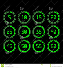 Countdown Timer With Five Minutes Interval In Modern Style