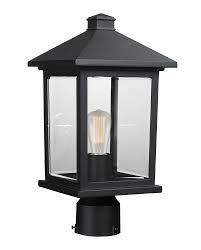 Z Lite 531phmr Bk Portland 16 One Light Outdoor Post Lantern Black