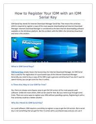 Please register to get notifications. How To Register Your Idm With An Idm Serial Key By Idm Key Issuu
