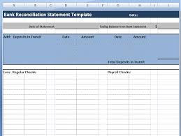 Download Bank Reconciliation Statement Template Project