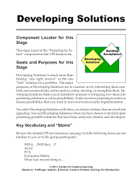 The components titles understanding the problem. Http Www Creativelearning Com Distance Learning Pdfs Develsolutionsguide Pdf