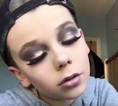 video of a ten year old doing makeup