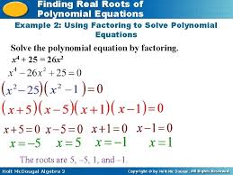 Finding Real Roots Of Polynomial