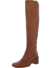 Franco Sarto Womens Forla Leather Square Toe Over-The-Knee Boots -  Walmart.com