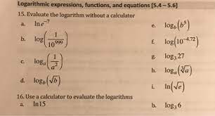 Solved Logarithmic Expressions