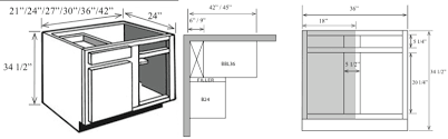 kitchen corner base cabinet with blind