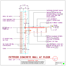 2x wood floor to 8 inch concrete wall