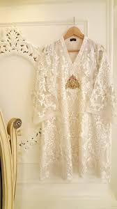 Pure Chiffon White Embroidered Shirt Agha Noor Kurti